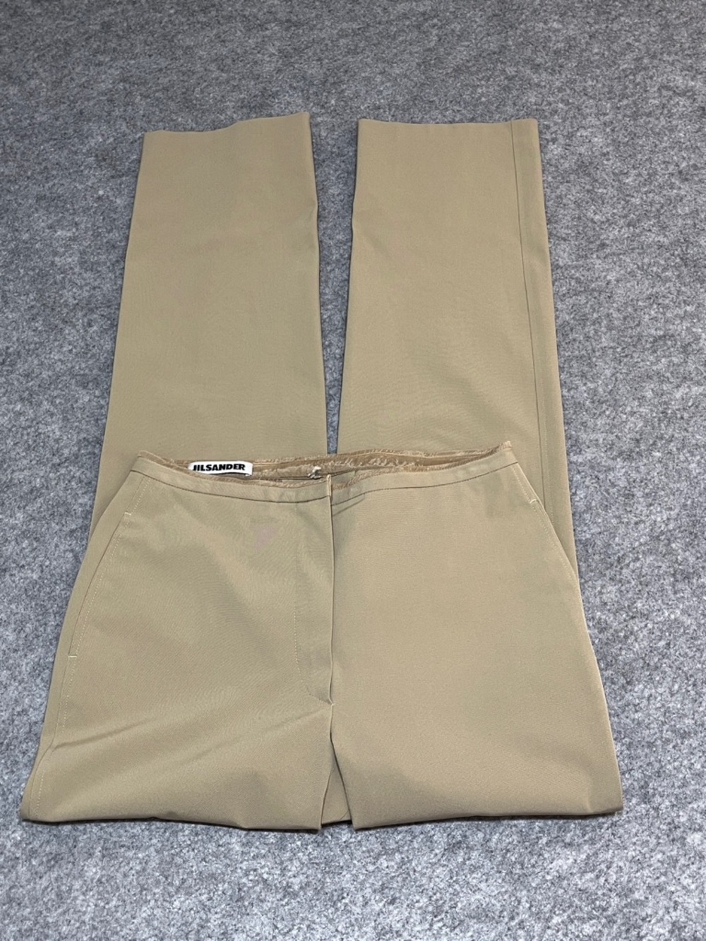 Jil Sander Light Beige Tailored Straight Trousers
